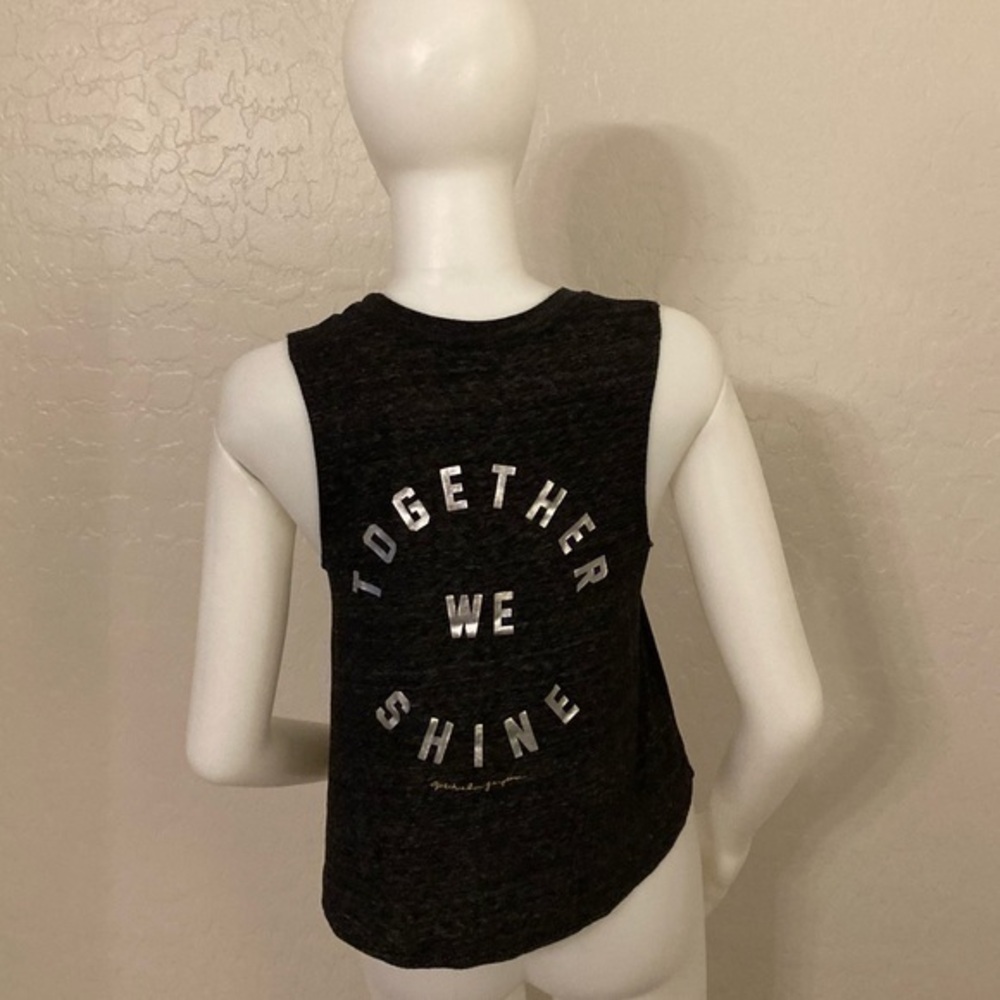 Spiritual Gangster x Peleton Together We Shine Black Muscle Tank Top Small